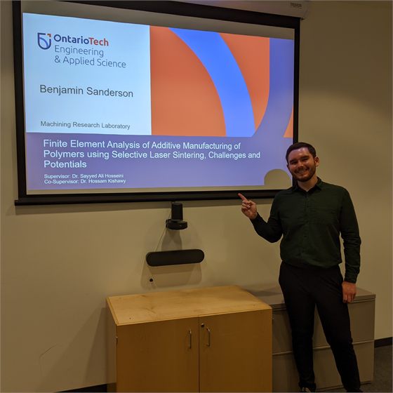 Ben Sanderson MASc Defense, Ontario Tech University, July 2023